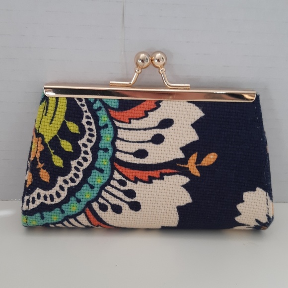 Spartina Natural Linen and Leather Wallet - Picture 4 of 5